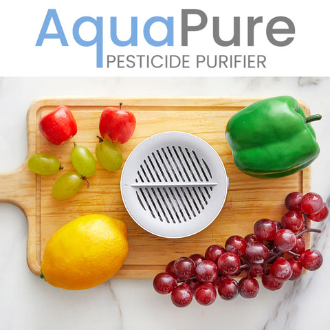 AquaPure - Fruit and Vegetable Washing Machine, 1-Year Warranty, Fruit  Cleaner Device That Cleans Fresh Produce in Water, Waterproof Fruit and